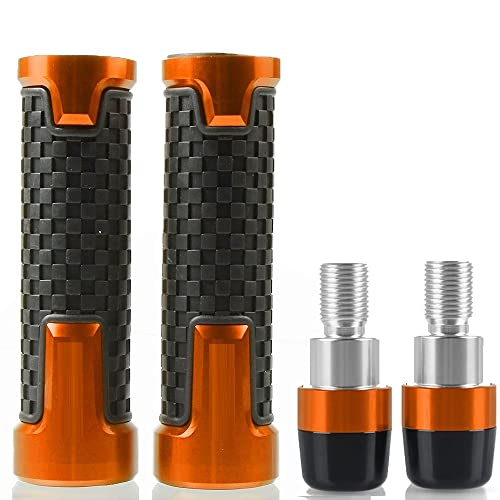 Für Yama&ha YZFR1 YZFR3 YZFR6 YZFR125 YZFR15 YZFR25 Motorrad Lenker Handgriffe Anti Skid Lenkerkappe Endstopfen CNC Aluminium Griffteile(Orange) von XZGFZHY