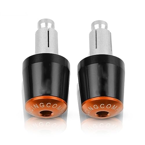 Für ZRX1100 ZRX 1100 1997 1998 1999 2000 2001 Motorradgriffe Lenkergriffenden Stecker Abdeckkappe Ausgewogene Stecker CNC Aluminium Griffteile(Orange) von XZGFZHY