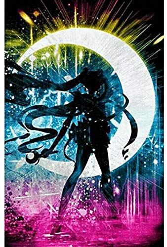 XZHYMJ DIY 5D Diamantmalerei Vollstickerei Sailor Moon Cartoon Harz Strass Mosaik Kid 40X50Cm von XZHYMJ