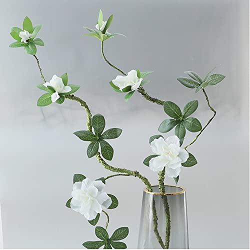 Künstliche Rhododendron-künstliche Blume, künstliche künstliche künstliche Blume, Schaumstoffzweig, weiche Form, Azalee Seidenblume, für DIY Heimdekoration (weiß, 3 Stück) von XZJMY