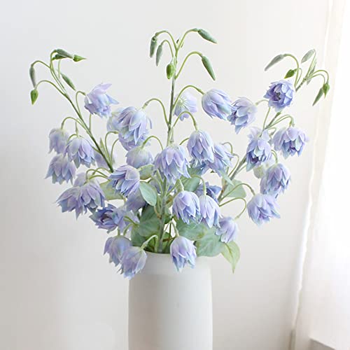 XZJMY Künstliche Blauglocken-Seidenblumen, für den Außenbereich, künstliche Kunststoffblumen für Zuhause, Büro, Esstisch, Mittelstück (hellblau), 3 Stück von XZJMY