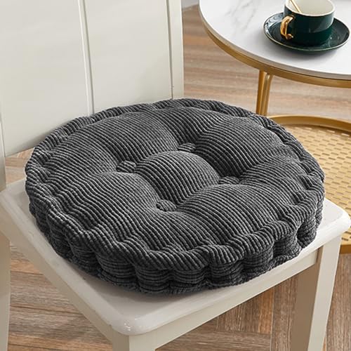 XZLZMYP Esszimmer Runde Stuhl Kissen Sitzpolster Dick Und Bequem Cord Stuhl Sitzkissen Pad rutschfest Indoor Und Außenbereich Waschbar Stuhl Sitzpolster Für Haus Garten Büro,C,40x40cm von XZLZMYP