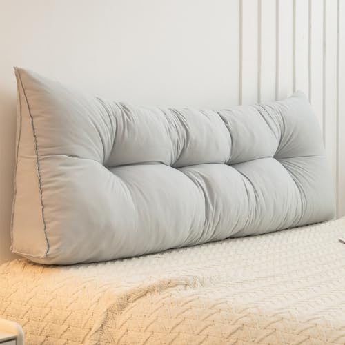 XZLZMYP Lesekissen Für Bett Und Sofa Multifunktion Keilkissen Sofa Lendenwirbelkissen Bettkissen Für Erwachsene Rückenkissen Sitzkissen Bett Stuhl Kissen Kopfteil Bett Sitzkissen,C,200x50x15cm von XZLZMYP