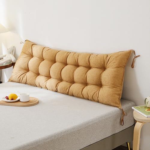 XZLZMYP Rückenkissen Lesekissen Für Bett Sofa Langes Rechteck Rücken Kissen Stützkissen Couchkissen Groß Rückenstützkissen Mit Abnehmbarem Bezug Wandkissen,A,150x10x50cm von XZLZMYP