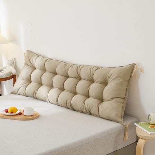 XZLZMYP Rückenkissen Lesekissen Für Bett Sofa Langes Rechteck Rücken Kissen Stützkissen Couchkissen Groß Rückenstützkissen Mit Abnehmbarem Bezug Wandkissen,B,150x10x50cm von XZLZMYP