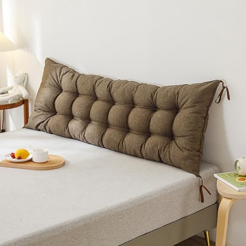 XZLZMYP Rückenkissen Lesekissen Für Bett Sofa Langes Rechteck Rücken Kissen Stützkissen Couchkissen Groß Rückenstützkissen Mit Abnehmbarem Bezug Wandkissen,C,120x10x50cm von XZLZMYP