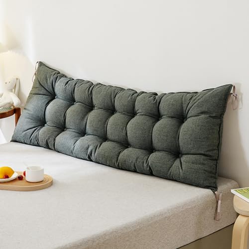 XZLZMYP Rückenkissen Lesekissen Für Bett Sofa Langes Rechteck Rücken Kissen Stützkissen Couchkissen Groß Rückenstützkissen Mit Abnehmbarem Bezug Wandkissen,H,200x10x50cm von XZLZMYP