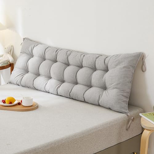 XZLZMYP Rückenkissen Lesekissen Für Bett Sofa Langes Rechteck Rücken Kissen Stützkissen Couchkissen Groß Rückenstützkissen Mit Abnehmbarem Bezug Wandkissen,I,120x10x50cm von XZLZMYP