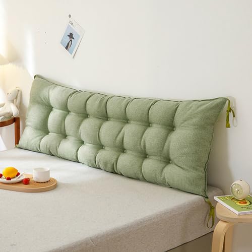 XZLZMYP Rückenkissen Lesekissen Für Bett Sofa Langes Rechteck Rücken Kissen Stützkissen Couchkissen Groß Rückenstützkissen Mit Abnehmbarem Bezug Wandkissen,K,120x10x50cm von XZLZMYP