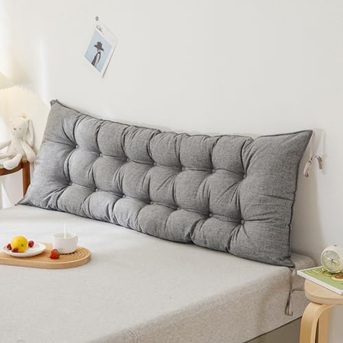 XZLZMYP Rückenkissen Lesekissen Für Bett Sofa Langes Rechteck Rücken Kissen Stützkissen Couchkissen Groß Rückenstützkissen Mit Abnehmbarem Bezug Wandkissen,L,120x10x50cm von XZLZMYP