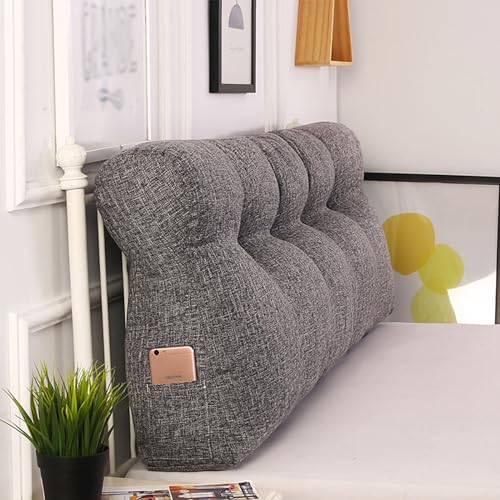 XZLZMYP Rückenkissen Weich Und Bequem Lendenkissen Für Sofa Bett Mit Abnehmbarem Bezug Rechteck Lesekissen Für Erkerfenster Sofa Schlafzimmer Loungesessel,H,90x50x15cm von XZLZMYP