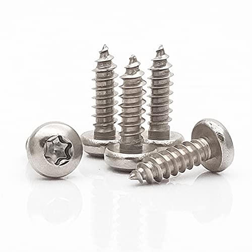 Edelstahl Torx Rundkopf Selbstschneidende Schraube ST2.2 2.9 3.5 3.9 4.2 4.8 SUS304 Sechs-Lappen-Kopf-Selbstschneidende Schraube (Size : ST2.9x8 (100pcs)) von XZMALZYC