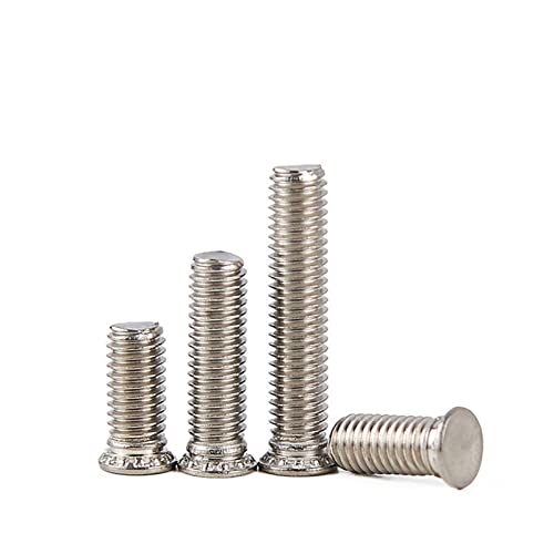 M2 m2.5 m3 m4 m5 Edelstahlpresse Nietsängsschraube Drucknietsschraube Flush Kopfbolzen (Size : M2.5x18 (100pcs)) von XZMALZYC