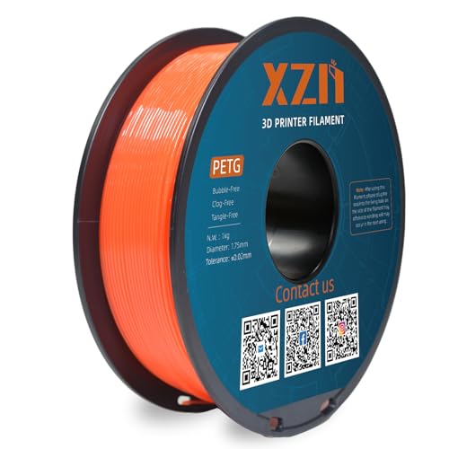 XZN PETG Filament 1.75mm, Größe Genauigkeit +/-0.02mm, mit Schlagfestigkeit und Flexibilität, 1.75mm PETG Filament für die meisten FDM 3D Drucker, 1kg Spule, PETG Orange XZN PETG Filament 1.75mm, Größe Genauigkeit +/-0.02mm, mit Schlagfestigkeit und Flexibilität, 1.75mm PETG Filament für die meisten FDM 3D Drucker, 1kg Spule, PETG Orange von XZN