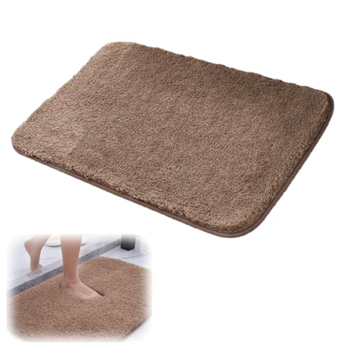 XZQYYY Badezimmer Teppiche,Badteppich rutschfest Waschbar,Wasseraufnahme, Badezimmer Matte rutschfest,Badezimmermatte, FüR Badewannen, Duschen Und Badezimmer (Kastanienbraun, 40x60cm) von XZQYYY