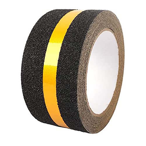 XZRDINGJIE Anti-Rutsch-Klebeband mit Reflektierenden Streifen, Reflektierendes Sicherheits-Klebeband, Rutschfest, für Treppenstufen, Robustes Traktionsband, um Verrutschen und Stürze zu Verhindern von XZRDINGJIE