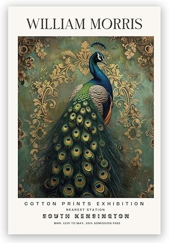 XZSFD NBGEA William Morris Pfau und Pflanze Poster Vintage Wandkunst Tier Leinwand Gemälde William Morris Drucke für Home Decor Bild 50x70cm ungerahmt XZSFD NBGEA William Morris Pfau und Pflanze Poster Vintage Wandkunst Tier Leinwand Gemälde William Morris Drucke für Home Decor Bild 50x70cm ungerahmt von XZSFD NBGEA