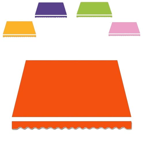 XZSXXAS Markisenbespannung Canvas 4x3/5x3/6x3m, Markisen Ersatzstoff Markisenstoff, Manuelle Sonnenschutz Stoff Einziehbare Markisentuch(Orange,2.5x2m/8x6.5ft) von XZSXXAS