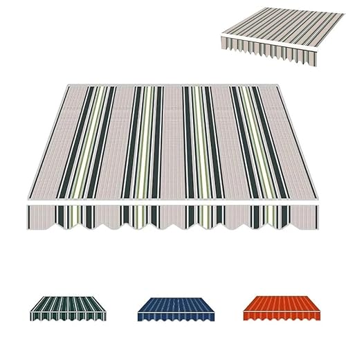 XZSXXAS Markisenstoff 2m 3m 4m 5m 6m Markisenbespannung Canvas Sonnenschutz Markisen Ersatzstoff Einziehbare Markisentuch Ersatz Markise Canvas(Khaki,4x2.5m(13x8ft)) von XZSXXAS