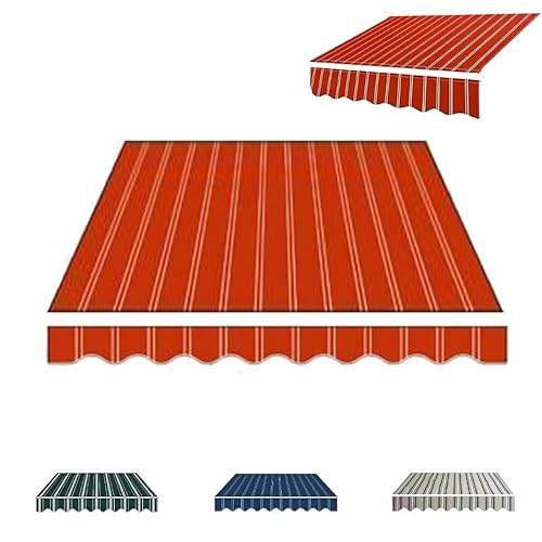 XZSXXAS Markisenstoff 2m 3m 4m 5m 6m Markisenbespannung Canvas Sonnenschutz Markisen Ersatzstoff Einziehbare Markisentuch Ersatz Markise Canvas(Red,7x3.0m(23x10ft)) von XZSXXAS