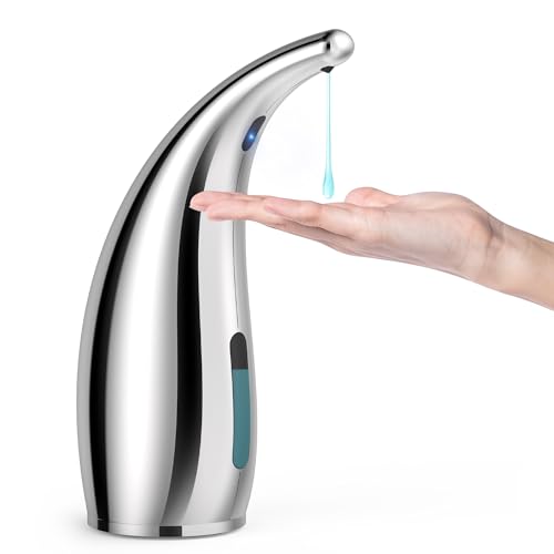 XZUO LIFE Einstellbarer automatischer Seifenspender 4-stufiger berührungsloser Sensor-Flüssigseifenpumpenspender, berührungsloser elektrischer batteriebetriebener Handseifenspender Battery von XZUO LIFE