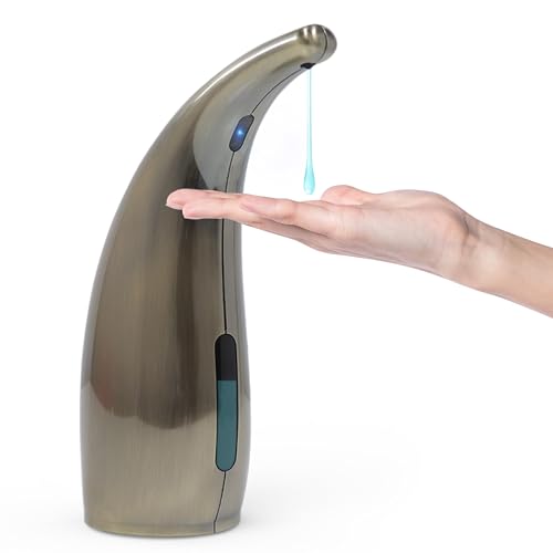 XZUO Einstellbarer automatischer Seifenspender 4-stufiger berührungsloser Sensor-Flüssigseifenpumpenspender, berührungsloser elektrischer batteriebetriebener Handseifenspender Battery von XZUO LIFE