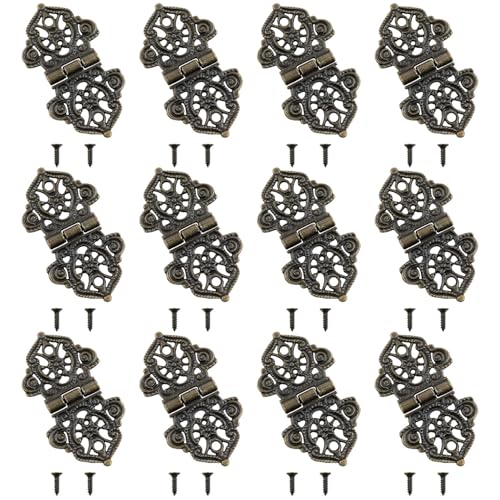 Die XZW-12 Mini-Scharniere in Blaubronze sind kleine Scharniere, die in Bastelprojekten verwendet werden, um Holzkisten, Geschenkboxen, Schränke, Schmuckschatullen usw. im Retro-Stil zu dekorieren von XZW
