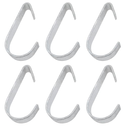 XZW 6 Stück 3,5 cm Tür-Clips, Kettennetz, Zaun, Tor-Clip, Kettennetz, Zaunteile für Rohre mit einem Außendurchmesser von 3,5 cm aus verzinktem Stahl von XZW