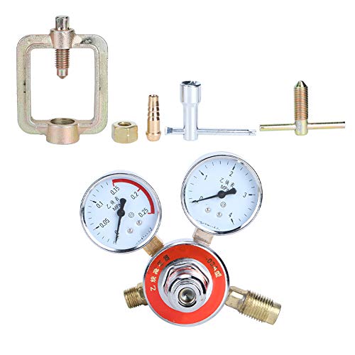 Acetylen Druckminderer 0,25x4MPa, Manometer, Druckregelventil, Rotes Ventil - Innovative Abdichtung, Stabile Leistung, Einfache Installation, Langlebig und Praktisch Acetylen Druckminderer 0,25x4MPa, Manometer, Druckregelventil, Rotes Ventil - Innovative Abdichtung, Stabile Leistung, Einfache Installation, Langlebig und Praktisch von XZXCVN