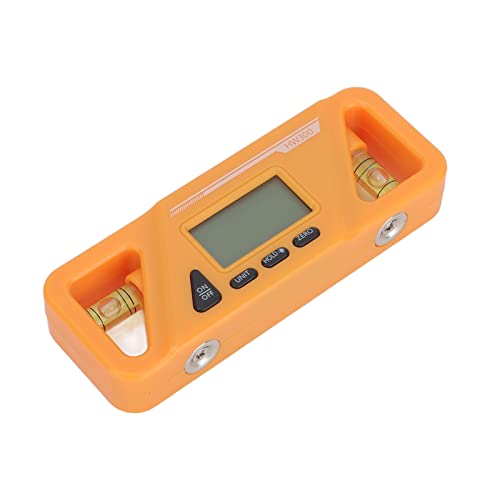 Digital Winkelmesser magnetisch Mini Neigungsmesser Absolute und Relative Messfunktion mit LCD Anzeige für präzise Winkelmessung und Neigungsmessung (Gelb) von XZXCVN