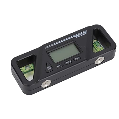 Digital Winkelmesser magnetisch Mini Neigungsmesser Absolute und Relative Messfunktion mit LCD Anzeige für präzise Winkelmessung und Neigungsmessung (Schwarz) von XZXCVN