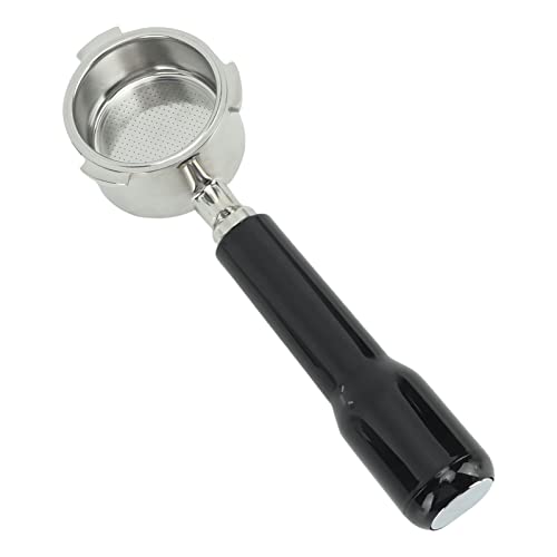 Dreiweg Siebträger mit 51 mm Edelstahl Siebkorb Bottomless Design 304 Lebensmittelqualität Edelstahl kompatibel mit DEDICA ARTE EC0680 EC0685 SEVERIN Kaffeemaschinen (Schwarz) von XZXCVN