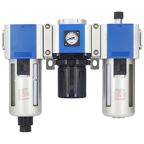 Druckluft Druckminderer mit 3 - Stufen Filter, 160CC Ölbehälter, Kompressor Zubehör - Stabile Druckregelung, Effektive Wasserabscheidung, Für Industrie und Werkstatt (GC400-15) von XZXCVN