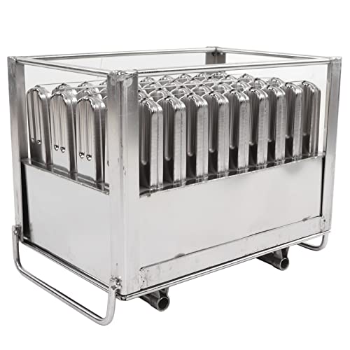 Eisformen Edelstahl, 75ml Eiscreme Form, Dickes Material, Silber, Mehrfachform - Sichere Lebensmittelfertigung, DIY Eiszubereitung, Für Wassereis und Eislutscher von XZXCVN