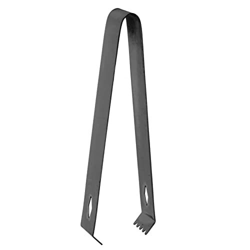 Eiszange aus Edelstahl 15 cm Stark Klemmend Sicher Mit Glattem Rand Schlankes Design Für Küche und Bar (Schwarzes Beschleunigung) von XZXCVN