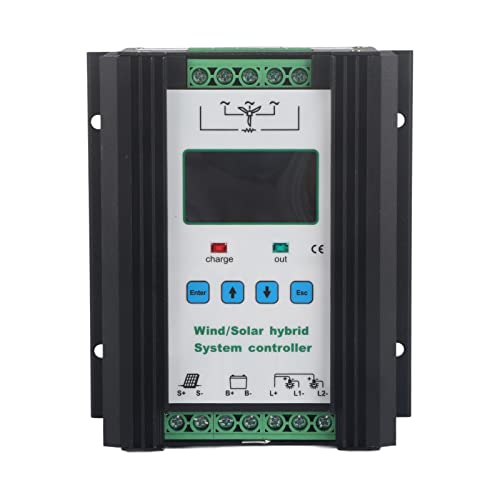 Hybrid Regler Wind und Solar Energie, Digital Intelligenter 50A PWM Laderegler für 12V 24V Systeme - Hohe Effizienz, LCD Anzeige, Schutzfunktionen Für Solaranlagen und Windkraft von XZXCVN