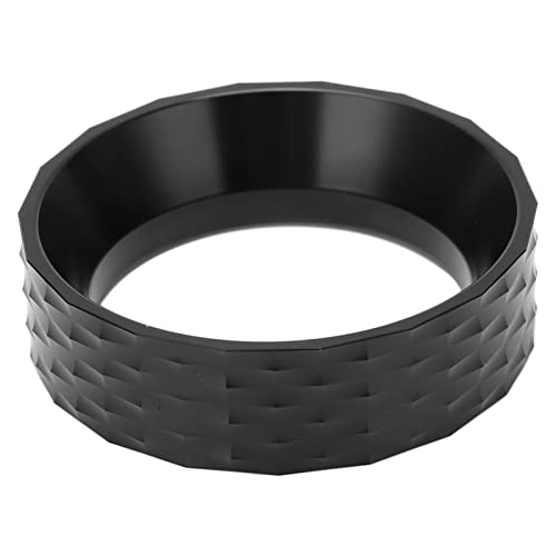 Kaffeedingungsring 58 mm aus Aluminium mit stabilem Design für gleichmäßige Dosierung und einfache Reinigung für Heim und Büro (Schwarz) von XZXCVN