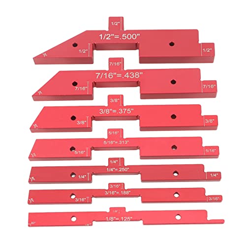 Router Setup Lehren Aluminium 7 - teiliges Höhenmessgerät Set, Vielseitige Fräshilfe und Winkelmessung - Präzise Metall Gewindefräser, Ideal für Oberfräse Doppelgehrung und Fräst Router Setup Lehren Aluminium 7 - teiliges Höhenmessgerät Set, Vielseitige Fräshilfe und Winkelmessung - Präzise Metall Gewindefräser, Ideal für Oberfräse Doppelgehrung und Fräst von XZXCVN