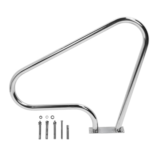 Schwimmbecken Handlauf aus 304 Edelstahl, Poliert, Rostfrei, Curve Bar Design, 103.5x80.5cm - Komfortable Einstieghilfe, Stabile Pool Geländer Ausstieg Für Wasserpark und SPA von XZXCVN