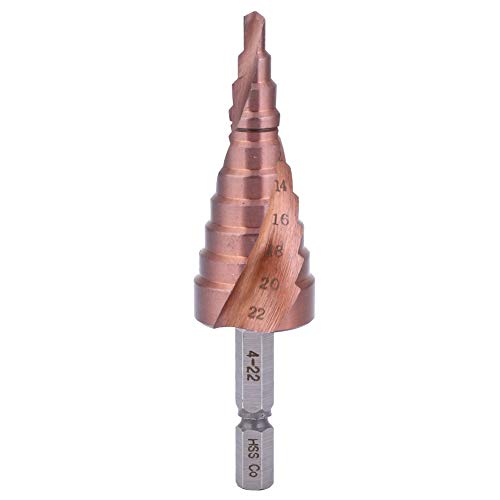 Stufenbohrer Multifunktional 6-35mm, HSS Kobalt Beschichtet, Sechskantschaft Lochbohrer - Hohe Verschleißfestigkeit, Für Metall, Kunststoff und Holz (4-22) von XZXCVN