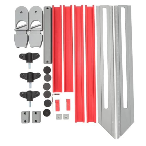 Stufenprofil Messwerkzeug aus Aluminiumlegierung, Treppenstufen Messschablone, Präzise Winkel - und Längenmessung - Robust und Verstellbar, Ideal für Wendeltreppe und Hausbau von XZXCVN