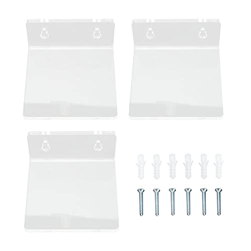 XZXCVN Klarglas Acryl Wandregal klein schwebend stabiles Acrylmaterial einfache Montage für Zuhause Büro Laden Schlafzimmer von XZXCVN
