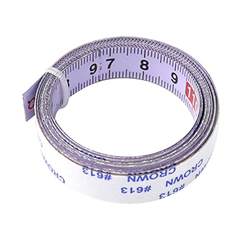 XZincer Messen Sie selbstklebendes metrisches Edelstahl-Skalenlineal für T-Track-Fräser-Tischsägen-Holzbearbeitungswerkzeug Presch Kombinationswinkel Set (White, One Size) von XZincer