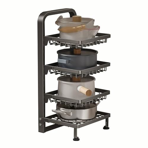 XaEjNzwDT Topf Organizer Töpfe und Pfannen Organizer für Schrank, Heavy Duty Topf Pfanne Rack unter Spüle Organizer und Aufbewahrung, Kitchen Cabinet Organizer(Color:52cm) von XaEjNzwDT