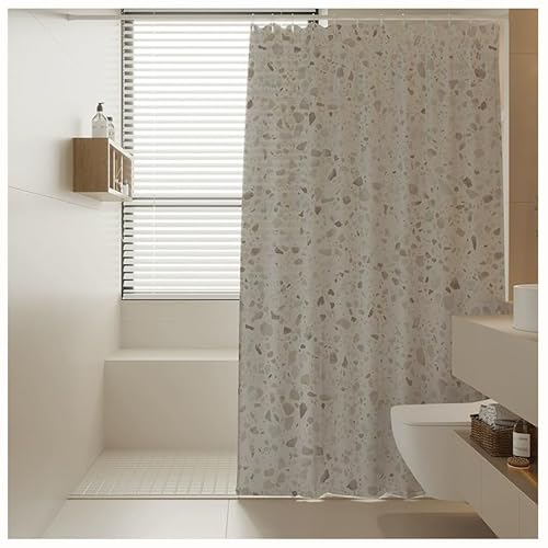 XaEjNzwDT duschvorhang Anti schimmel Duschvorhang,Saum Antischimmel, Wasserabweisend, Waschbar Polyester Stoff Badevorhänge mit Ösen für Badezimmer, Badewanne(Color:d,Size:80 * 180cm) von XaEjNzwDT