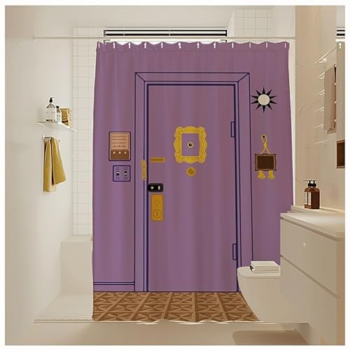 XaEjNzwDT duschvorhang Anti schimmel Duschvorhang Duschvorhänge Anti-Schimmel Wasserdicht Polyester Stoff Waschbar Bad Vorhäng für Badzimmer(Color:c,Size:180 * 200cm) von XaEjNzwDT