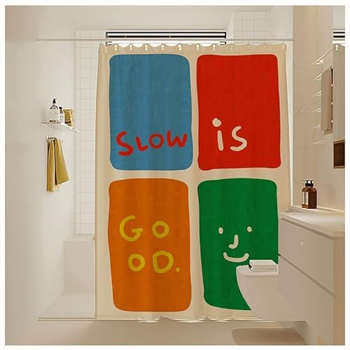 XaEjNzwDT duschvorhang Anti schimmel Duschvorhang Textil aus Polyester, Wasserabweisend und Waschbar, Badvorhang(Color:a,Size:180 * 200cm) von XaEjNzwDT