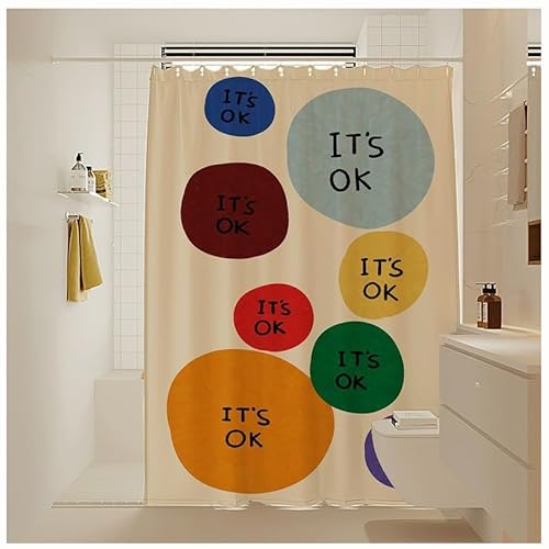 XaEjNzwDT duschvorhang Anti schimmel Duschvorhang Textil aus Polyester, Wasserabweisend und Waschbar, Badvorhang(Color:b,Size:80 * 180cm) von XaEjNzwDT