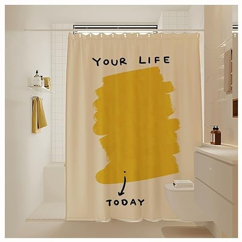 XaEjNzwDT duschvorhang Anti schimmel Duschvorhang Textil aus Polyester, Wasserabweisend und Waschbar, Badvorhang(Color:c,Size:80 * 180cm) von XaEjNzwDT