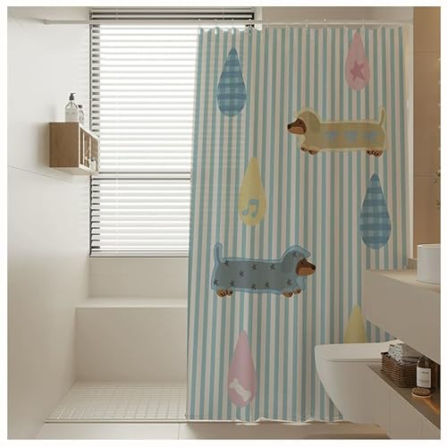 XaEjNzwDT duschvorhang Anti schimmel Waschbar Stoff Bad Duschvorhänge Polyester Textil Wasserdicht Duschvorhang für Badewanne(Color:a,Size:100 * 180cm) von XaEjNzwDT